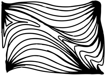 Abstract art drawing with curving lines and dynamic flow, creating a unique visual pattern