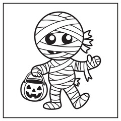 Vintage Halloween Coloring Pages