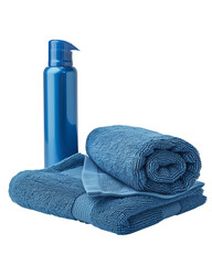 Gym towel and deodorant container set Isolated on a transparent background