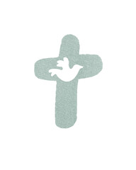 modern abstract watercolor cross