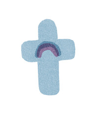 modern abstract watercolor cross