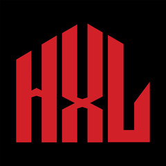Obraz premium HXL letter design. HXL letter technology logo design. HXL Monogram logo design for an entrepreneur and business.