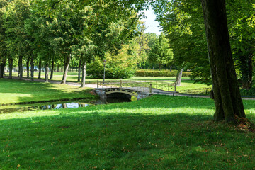 Park scene in public park at Schwerin Castle