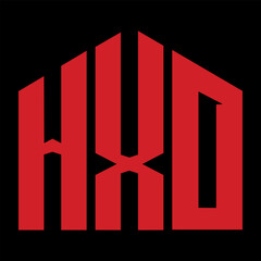 Obraz premium HXO letter design. HXO letter technology logo design. HXO Monogram logo design for an entrepreneur and business.