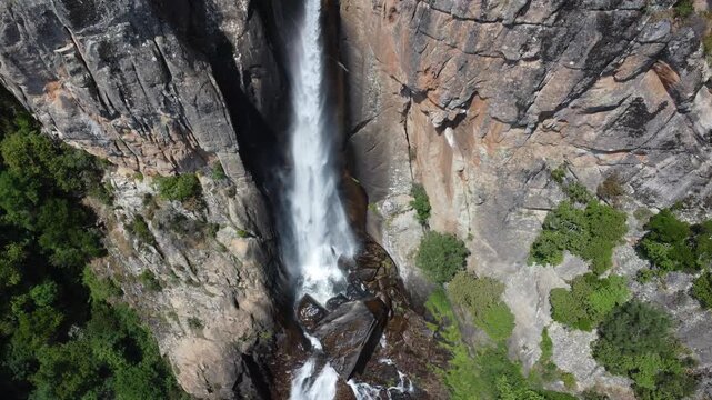 Piscia di Ghjaddu waterfall in Corsica drone shoot