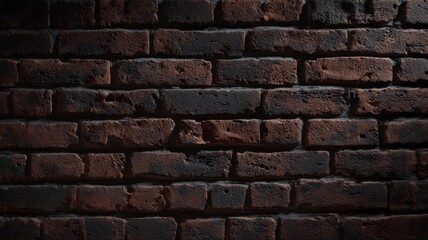 Fototapeta premium Red brick wall pattern with shadowed contrast. AI generated