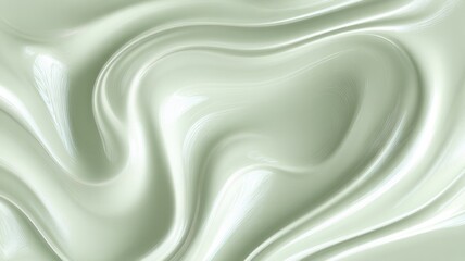 Smooth flowing texture with soft green tones. AI generated