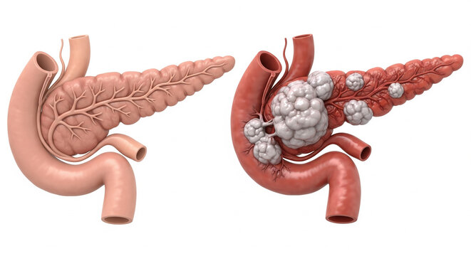 Pancreatitis & Cancer vs Normal Pancreas Anatomy