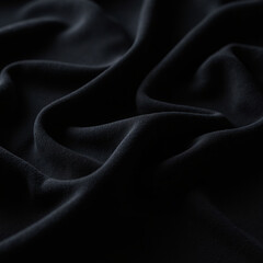 Obraz premium Soft black fabric draped elegantly on a smooth surface Generative AI