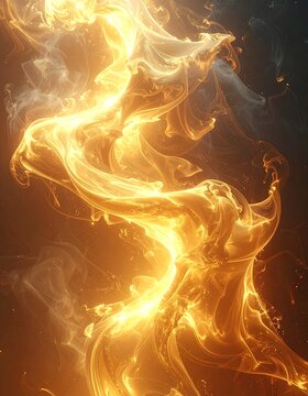 Abstract fiery liquid flow