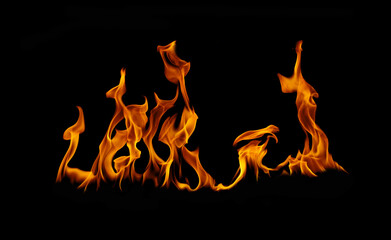 Bright blaze, glowing effect, and realistic burning texture for design use.