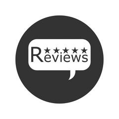 Five stars customer product rating review icon isolated on transparent background