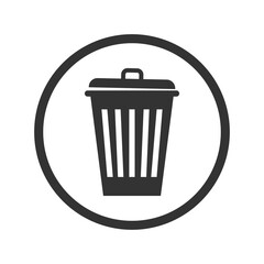 Recycle bin icon isolated on transparent background