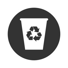 Recycle Bin Trash and Garbage icon isolated on transparent background