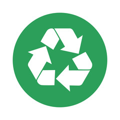 Obraz premium Recycling sign icon isolated on transparent background