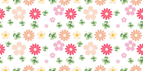 seamless floral pattern with flowers