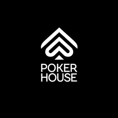 Vector logo design template. Poker house abstract concept.