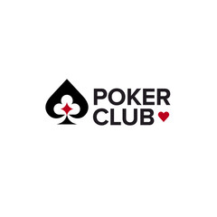 Vector logo design template. Poker club abstract concept.