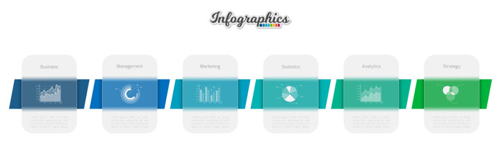 Infographic design template. Progress bar with translucent elements. Vector infographic illustration can be used for chart, diagram, web design, presentation, workflow layout