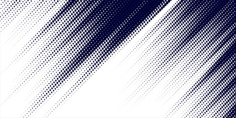 Dots halftone white \u0026 blue color pattern gradient grunge texture background. Dots pop art