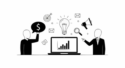 business man drawing