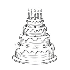 birthday cake with candles