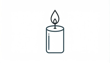 Simple line art of a candle