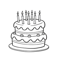 birthday cake with candles