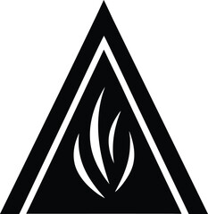 Vector set of fire warning icons for web design