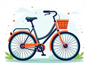 Colorful illustration of a bicycle
