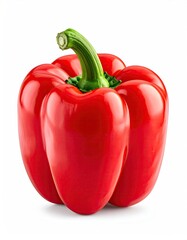Vibrant red bell pepper, whole, isolated (1)