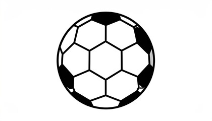 Black and white soccer ball