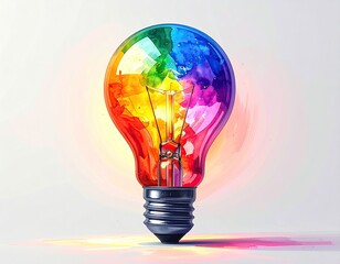 Colorful rainbow lightbulb (1)
