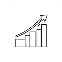 Simple graphic of rising bar graph