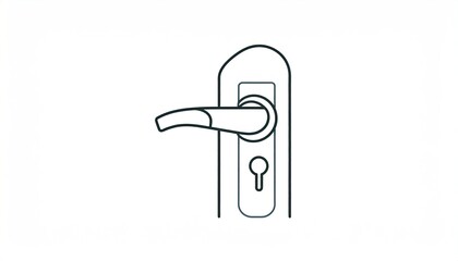 Simple line drawing of a door handle