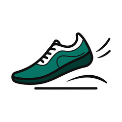 Running Shoe Minimalist Line Art Vector