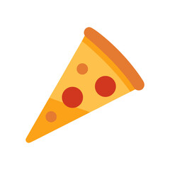 Slice of Pizza Flat Vector Illustration