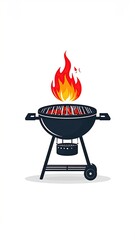 BBQ grill with flames (1)
