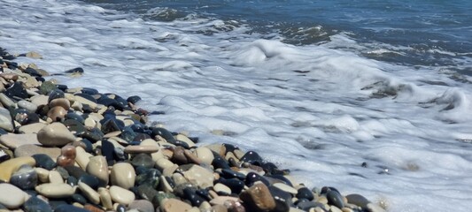 Pebble Beach and Gentle Waves on the Cyprus Coast