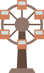 Amusement Park Vector Icon Set – Carnival, Fairground, Rides, and Entertainment Elements