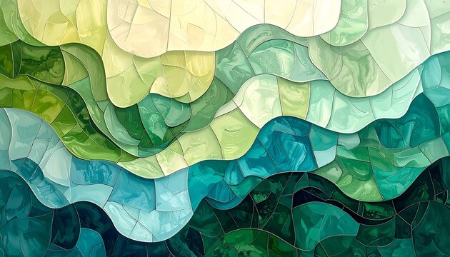 Abstract mosaic waves