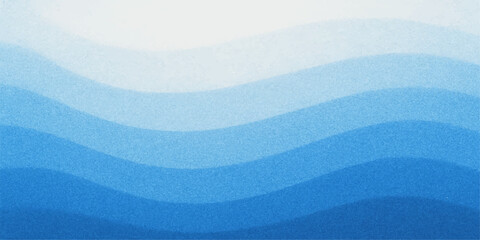 Blue abstract wave background with sky and water elements