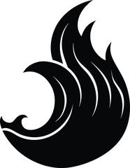 Black and white tattoo design element