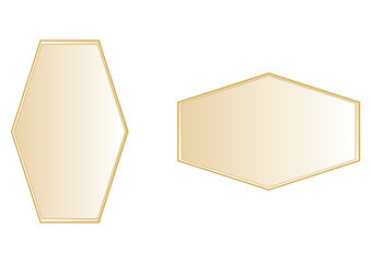 ラグジュアリーな金色のヘキサゴンシェイプセット