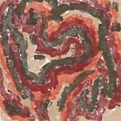 close up of a red and green heart