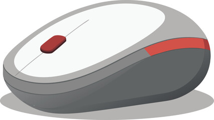 Sleek white computer mouse mockup vector graphic for modern designs