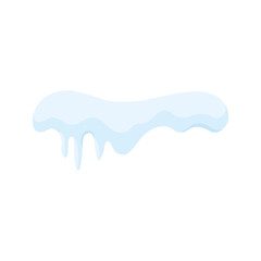 Snow caps, snowy ice and frozen icicles, vector cartoon icons, isolated on transparent background. Winter and cold season decoration vector elements. Winter Icicles and Snow Caps Illustration Vector.