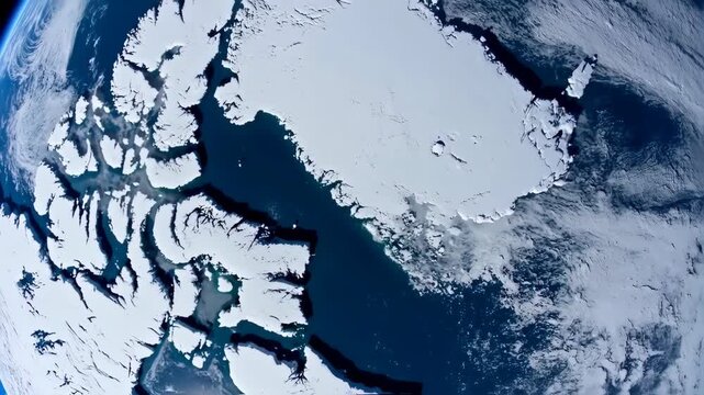 Earth's ice caps seen from space