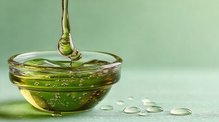 Herbal oil pouring into ceramic diffuser with candles