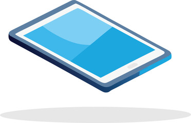 Floating tablet mockup landscape vector eps scalable illustration icon for digital design